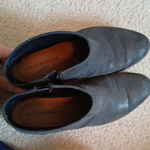 Lucky Brand Black Leather Ankle Boots - Picture 4 of 8
